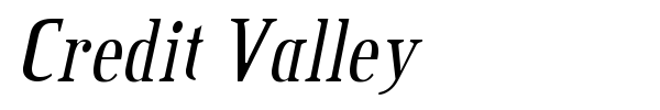 Credit Valley font preview